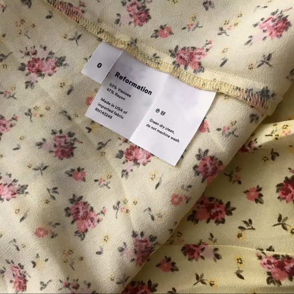 Reformation yellow floral midi dress - Picture 5 of 5